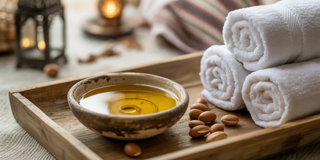 Discover the power of Moroccan argan oil for radiant skin. Learn 7 benefits, how to use it, and why Moroccan women swear by this natural elixir. Découvrez les bienfaits de l’huile d’argan marocaine pour la peau. Un soin naturel adoré au Maroc pour hydrater, réparer et illuminer.