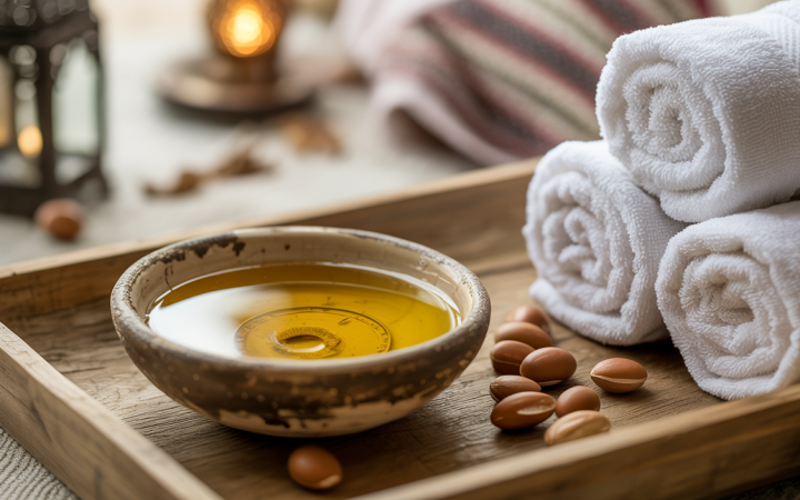 Discover the power of Moroccan argan oil for radiant skin. Learn 7 benefits, how to use it, and why Moroccan women swear by this natural elixir. Découvrez les bienfaits de l’huile d’argan marocaine pour la peau. Un soin naturel adoré au Maroc pour hydrater, réparer et illuminer.